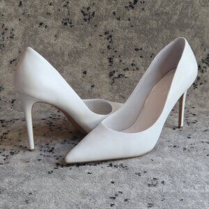 Steve Madden Thrive White Leather Pumps Stilettos 13
